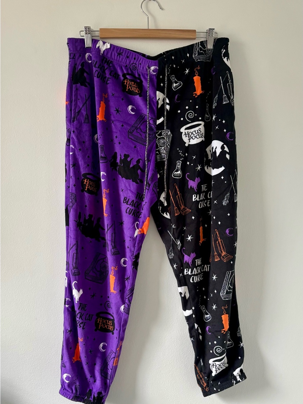 Disney Purple & Black Hocus Pocus Pajama Pants, Size L (12-14)